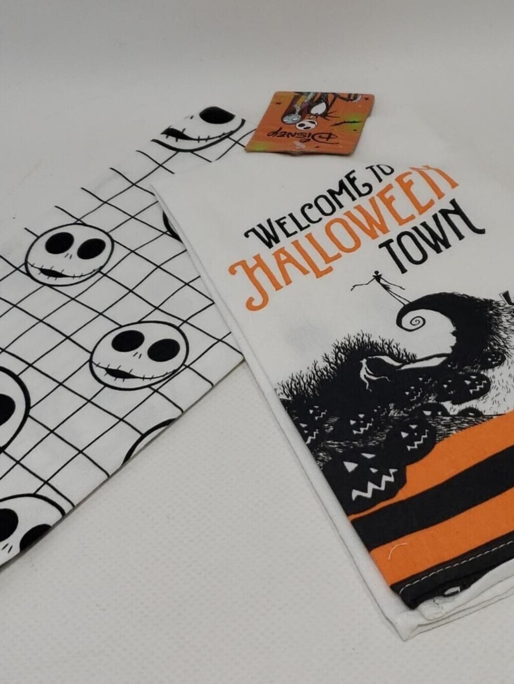 The Nightmare Before Christmas ''Welcome To Halloween Town'' Dish Cloths Set 2pc